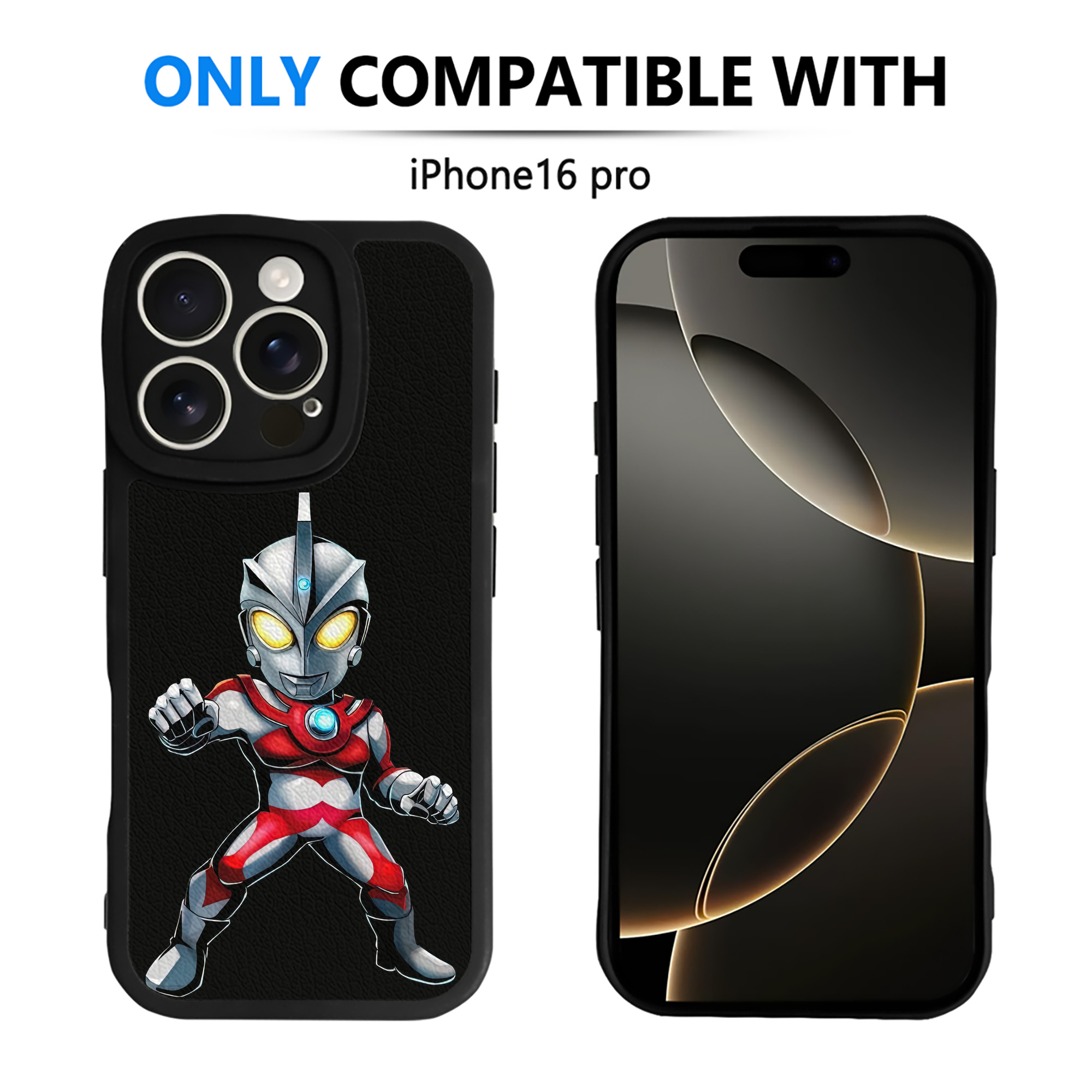 （画像用） ウルトラマン Ultraman 【iPhone 16シリーズ対応】シリコンスマホケース（レザー調） 材質：シリコン